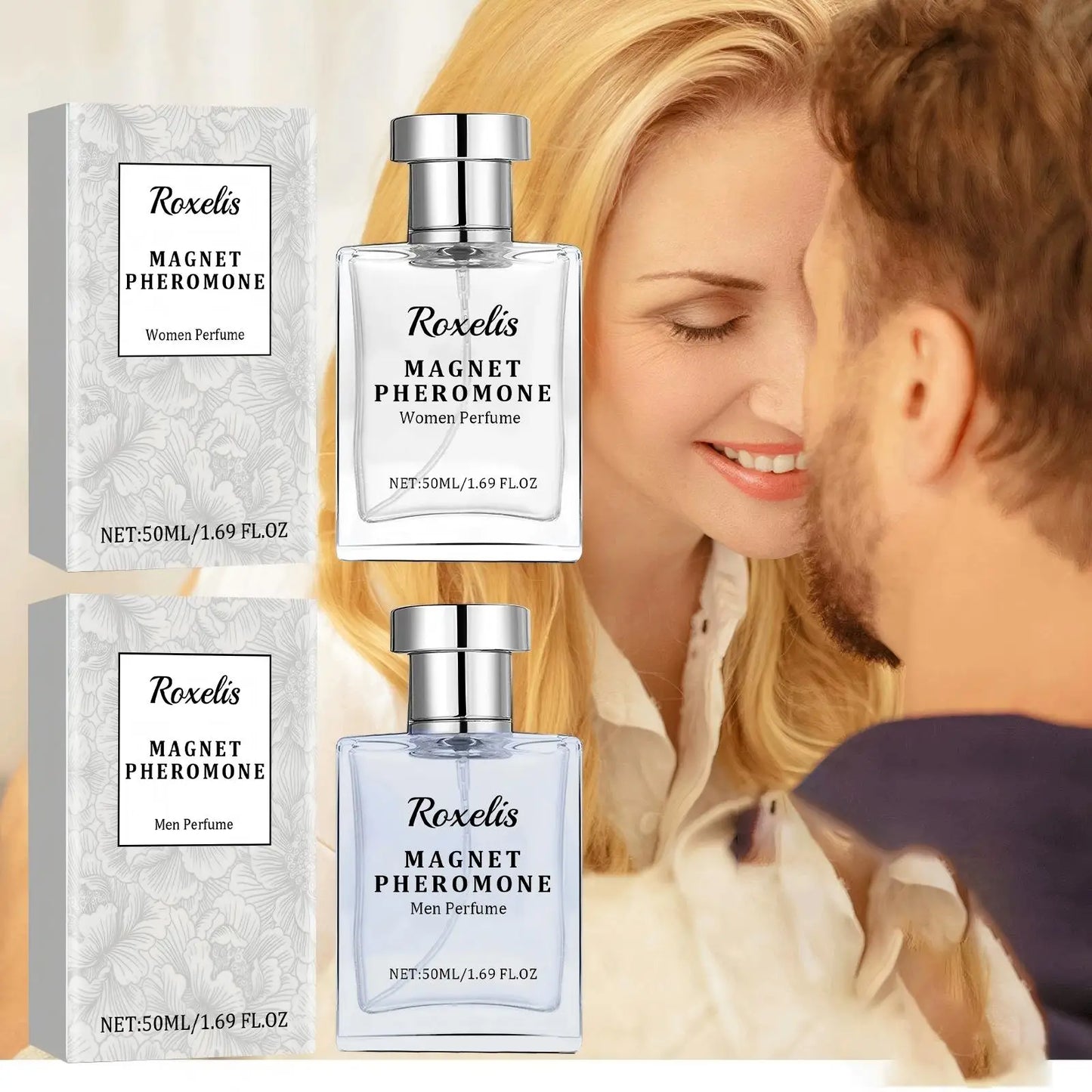 Roxelis 50ml Magnet Pheromone Perfume Men Women Lasting Fragrance Release Charming Dating Atmosphere