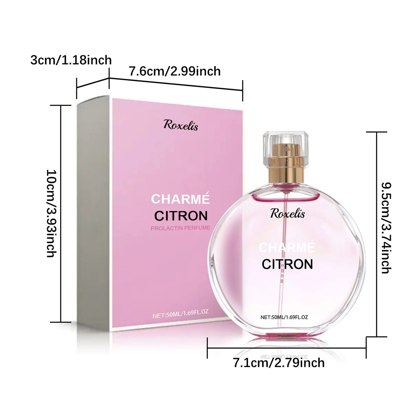 Roxelis 50ml Floral Scent Pheromone Perfume Spray Long Lasting Show Charm Attract Fresh Scent Elegant Lady Dating Perfume Gifts