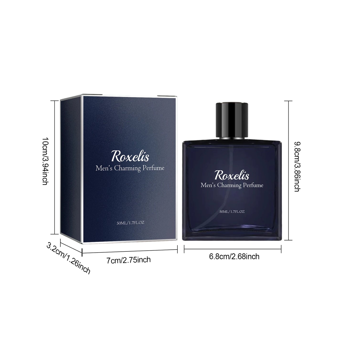 Roxelis 50ml Men Glamour Perfume Spray Cologne Light Fragrance Fresh Pheromone Romantic  Charming Perfume