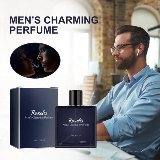 Roxelis 50ml Men Glamour Perfume Spray Cologne Light Fragrance Fresh Pheromone Romantic  Charming Perfume