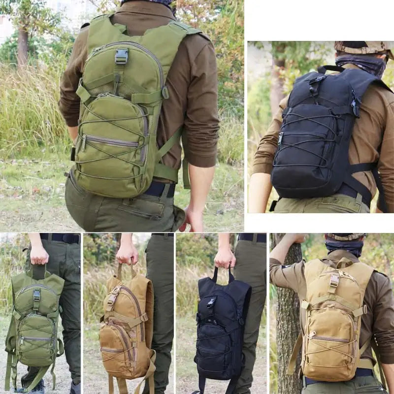 15L Molle Tactical Backpack Bicycle Backpacks Outdoor Sports Cycling Hydration Climbing Hiking Camping