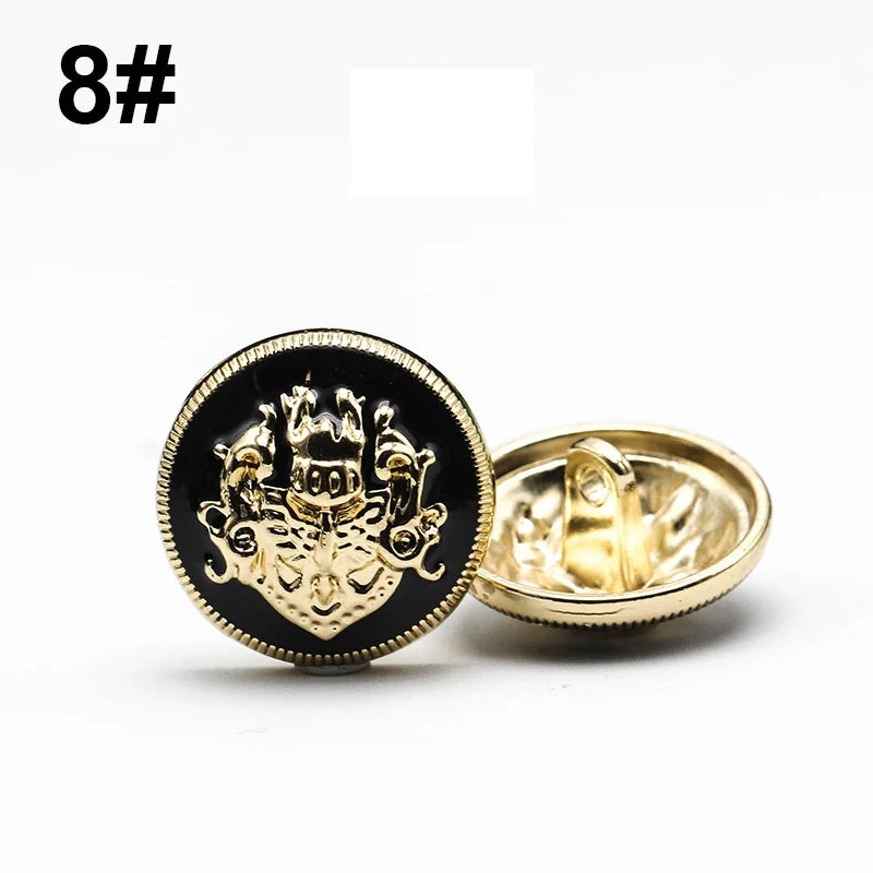 6pcs 10-28 mm golden gold metal buttons garment coat sewing accessories buttons