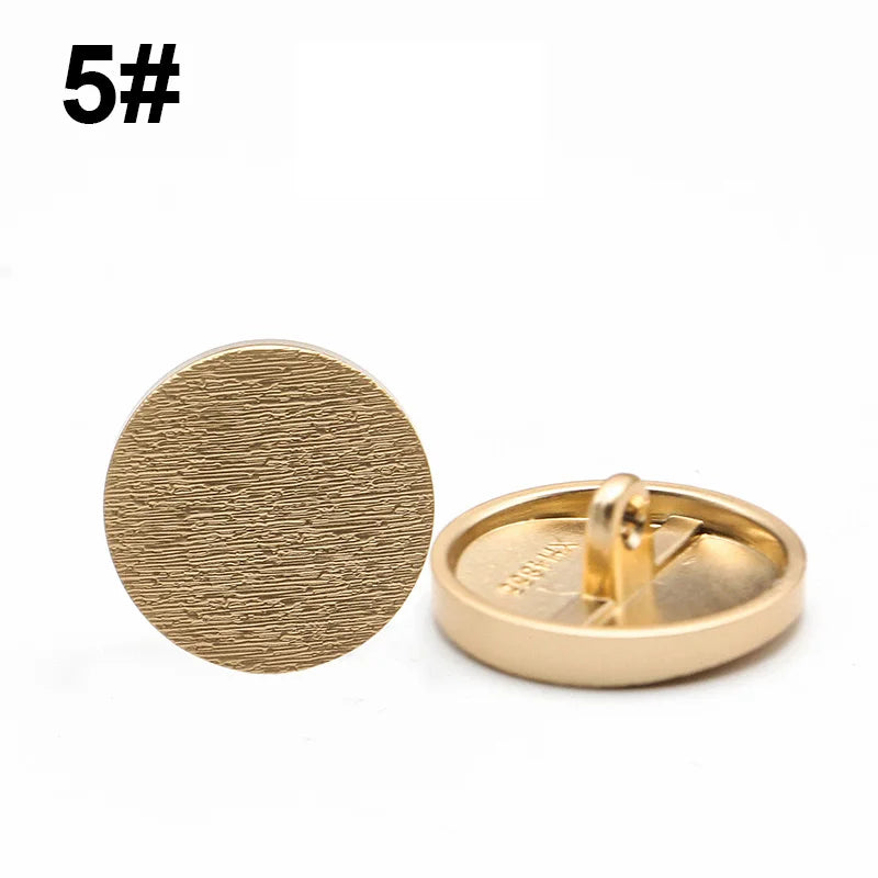 6pcs 10-28 mm golden gold metal buttons garment coat sewing accessories buttons