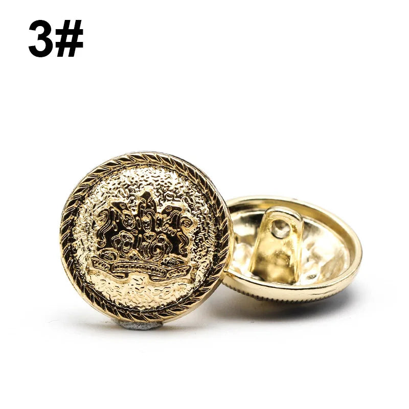 6pcs 10-28 mm golden gold metal buttons garment coat sewing accessories buttons
