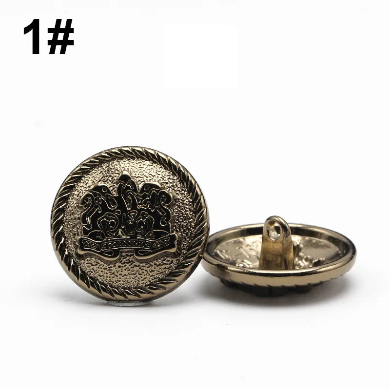 6pcs 10-28 mm golden gold metal buttons garment coat sewing accessories buttons