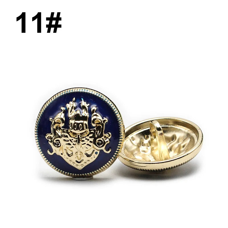 6pcs 10-28 mm golden gold metal buttons garment coat sewing accessories buttons