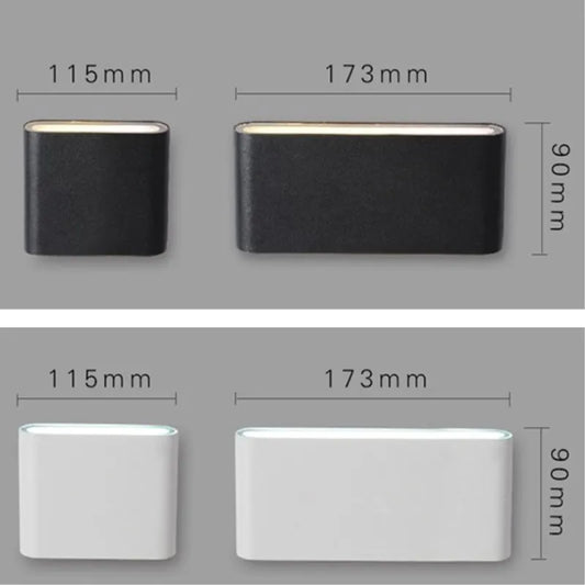6W 12W Outdoor Indoor LED Wall Lamp Up Down Lighting for Garden Sconce Corridor Aisle Terrace Courtyard