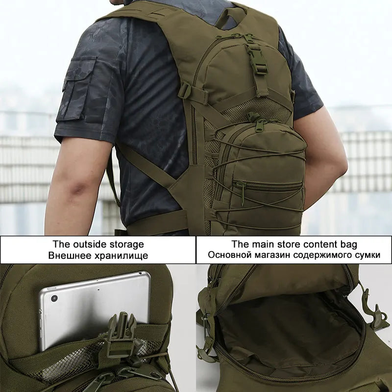 15L Molle Tactical Backpack Bicycle Backpacks Outdoor Sports Cycling Hydration Climbing Hiking Camping