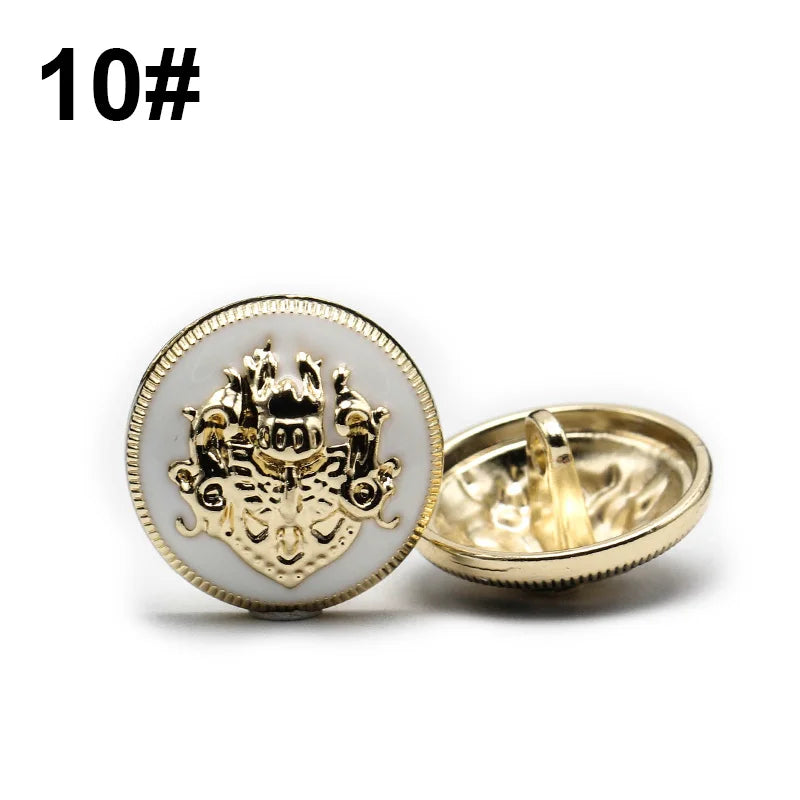 6pcs 10-28 mm golden gold metal buttons garment coat sewing accessories buttons