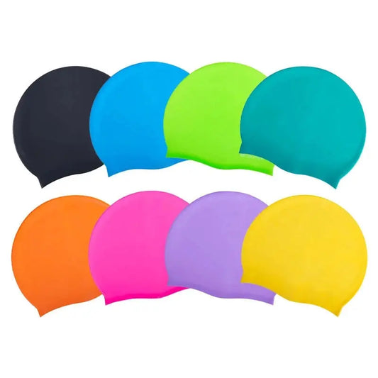 Silicone Waterproof Swim Hat for  Adult Kids Long Hair Pool Caps Diving Equipment Elastic Caps