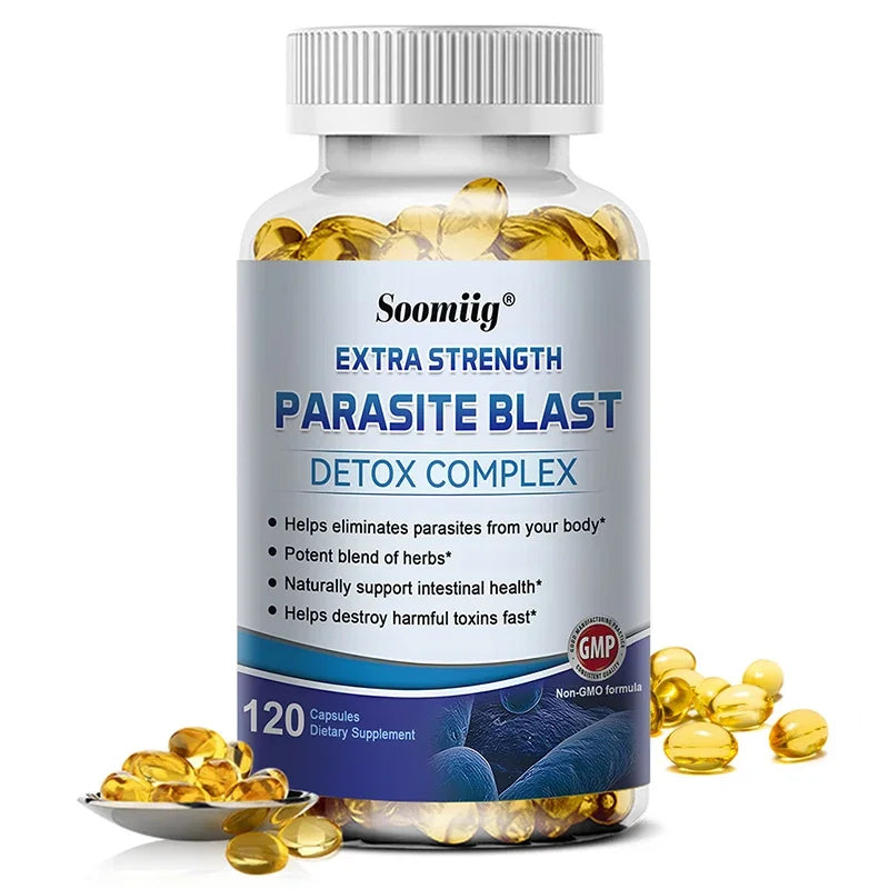 Parasite Detox Gut Health Supplement Supports Digestion and Detoxification Reduces Bloating Boosts Immunity 120 Capsules