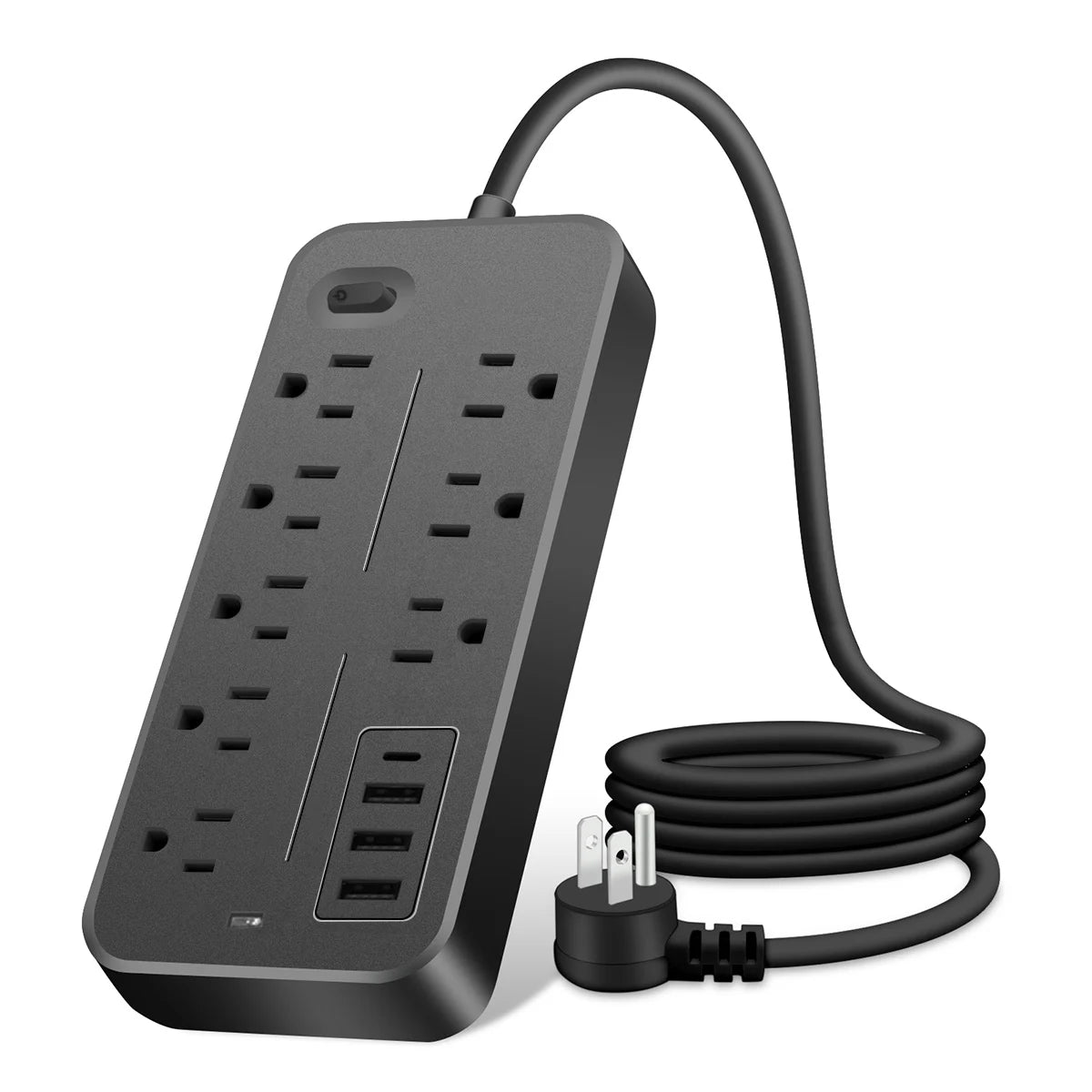 US Outlets 12 in 1 Power Strip Multitap Socket with Master Control Switch AC Extension Cord