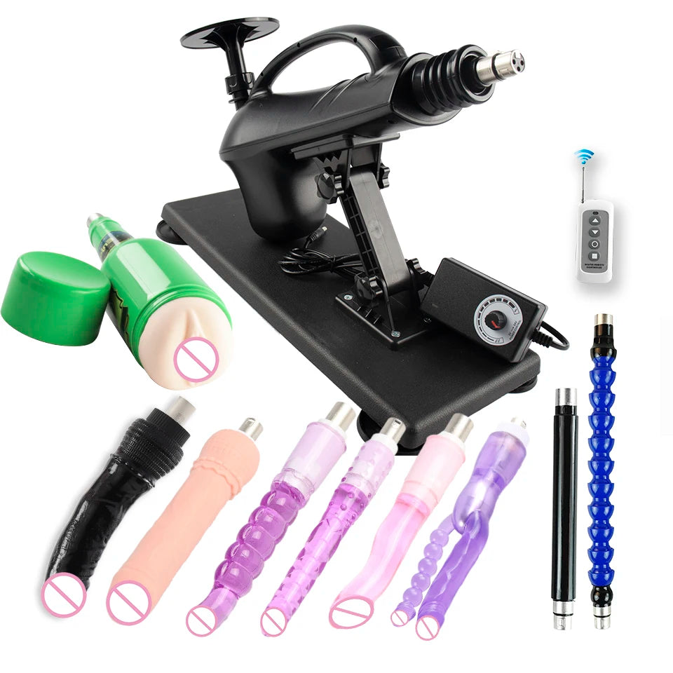 New Wireless Control Sex Machine for Woman Adjustable Masturbating Pumping SexTooys for Men Adult Toys Upgrade Vibrator Dildo