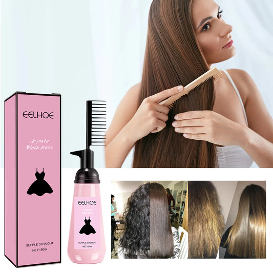 150ml Straightening Hair Care Cream With Hair Comb Straightening Cream for Smooth and Nourishing  Dry Hair