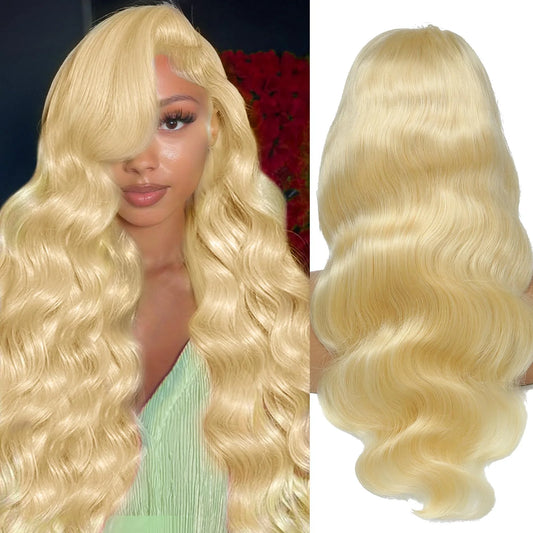 13x6 HD Lace Frontal Wigs Human Hair 613 Blonde 30 Inch Lace Colored Wigs For Women Body Wave Transparent Lace Front Wig