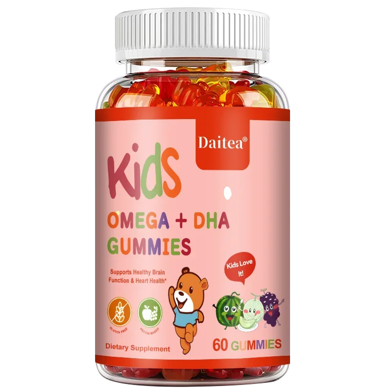 Children's OMEGA+DHA Gummies - Supports The Brain, Joints, Heart, Eyes and Immune System - Contains Omega 3 6 9 + Vitamin C