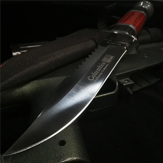 Sharp Sword, Stainless Steel Knife, Outdoor Camping Hunting Knife, with Nylon  Cover