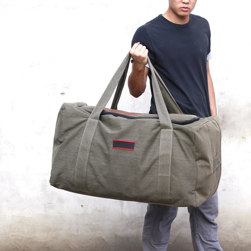 40L 60L 120L Canvas Hiking Climbing Bag Large Capacity Carrying Luggage Bag