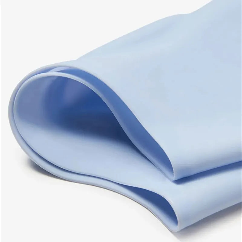 Silicone Waterproof Swim Hat for  Adult Kids Long Hair Pool Caps Diving Equipment Elastic Caps
