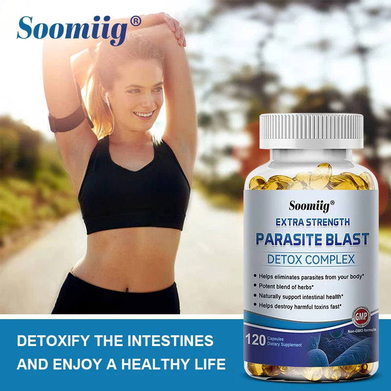 Parasite Detox Gut Health Supplement Supports Digestion and Detoxification Reduces Bloating Boosts Immunity 120 Capsules