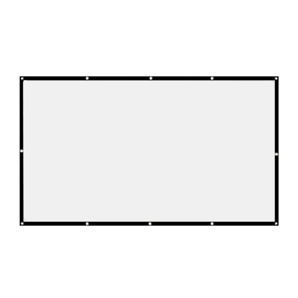 16:9 Simple Projector Curtain Anti-Light  60/72/84/100/120/150 inch Portable HD Display Screen for Home Cinema Outdoor Office