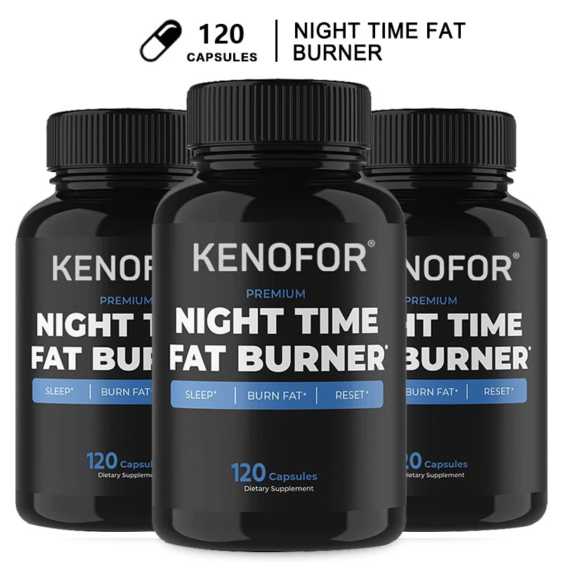 Night Time Fat Burner Supplement To Reduce Belly Fat - Helps Metabolic Cleansing, Sleep Aid Appetite Suppressant