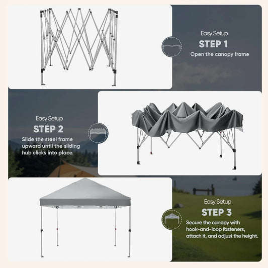 10x10 Pop Up Canopy Tent Instant Gazebo for Camping Portable Outdoor Shading Shelter  Sunula Beach Tent,