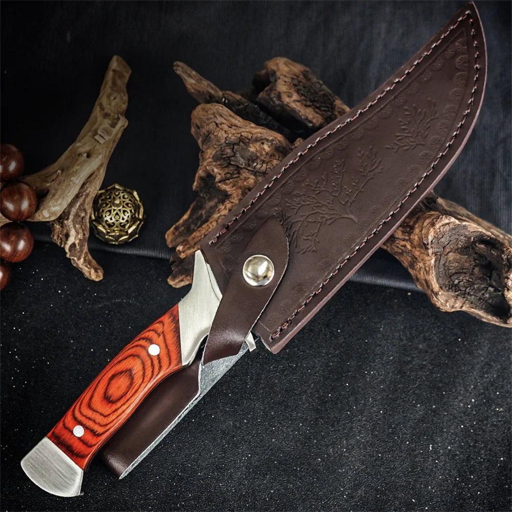 1PC 9" Outdoors Knife 9CR17 Blade Portable Knife Creative Storage Knife with Sheath