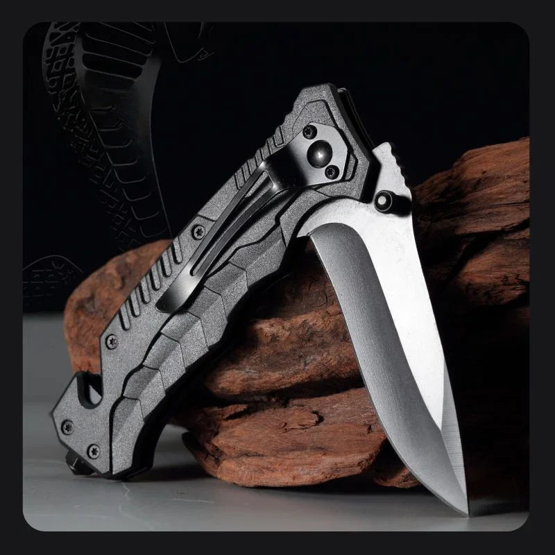 1pcs Portable Folding Knife Plastic Handle Stainless Steel Blade