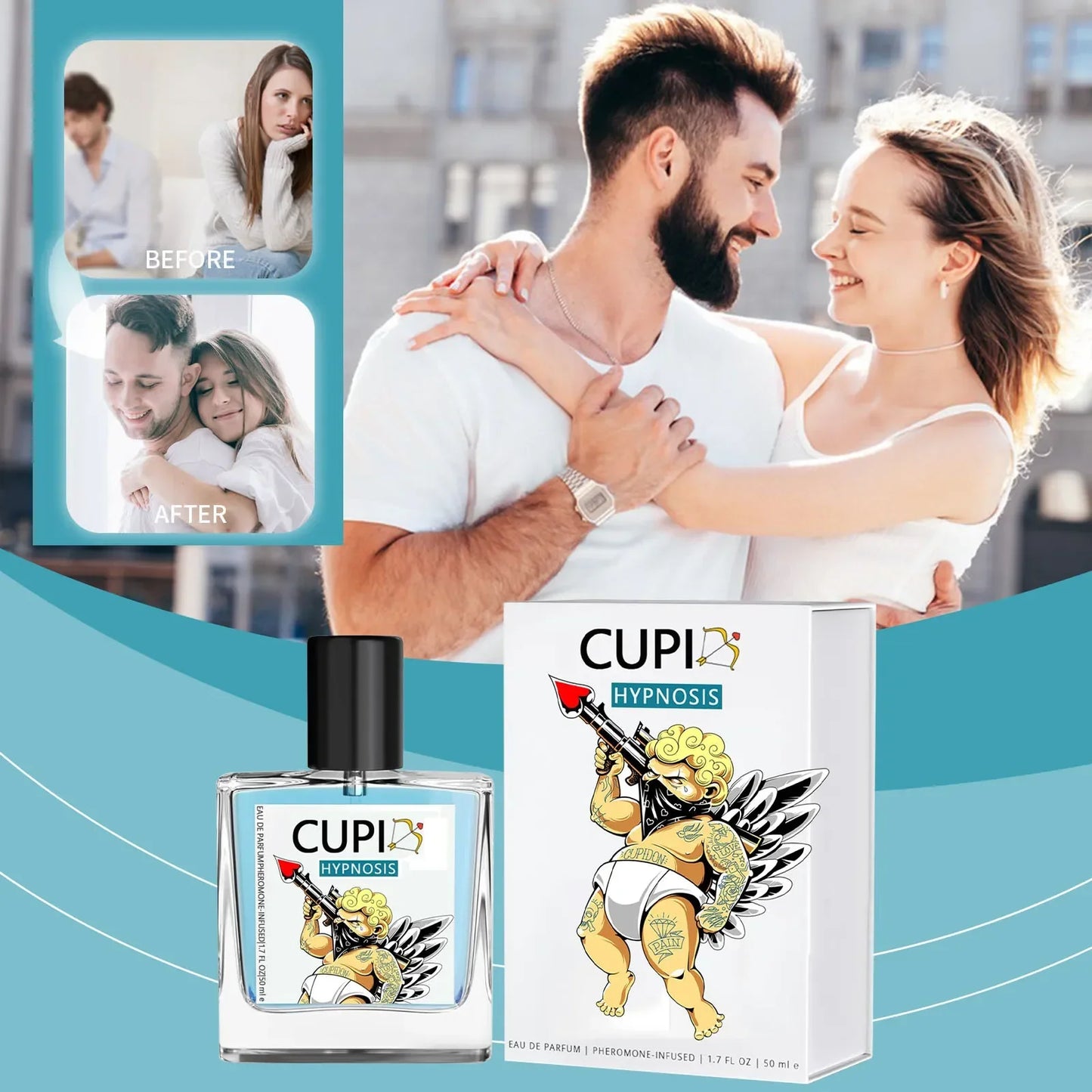 50ML Cupid Hypnosis Perfume Long Lasting Pheromone light Fragrance Perfume Cologne for Men and Women