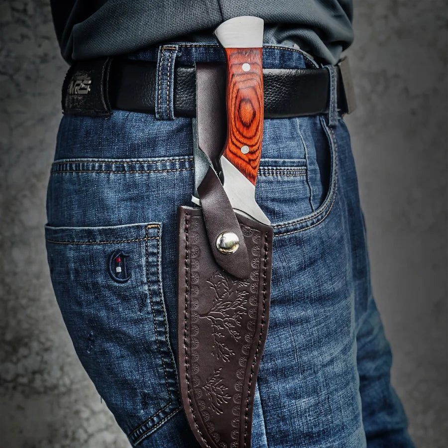 1PC 9" Outdoors Knife 9CR17 Blade Portable Knife Creative Storage Knife with Sheath