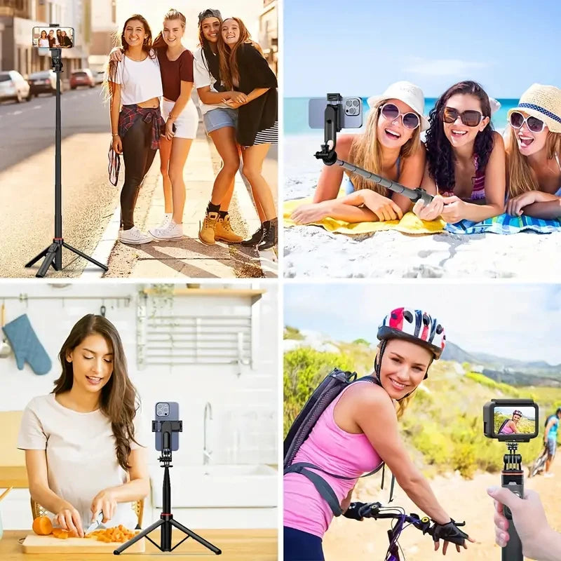 W&O C01 Telescopic Selfie Stick Tripod Monopod Stand Mobile Phone Support Wireless Gimbal Stabilizer Holder