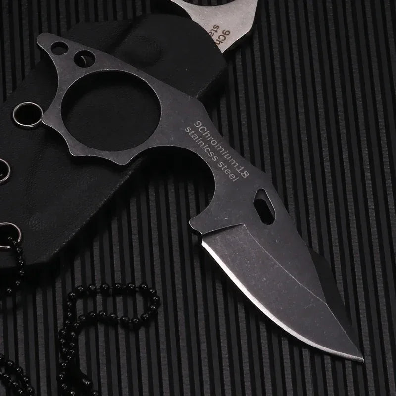 2024 New fashion Knife Pocket Straight Thumb Knife Necklace Survival Outdoor