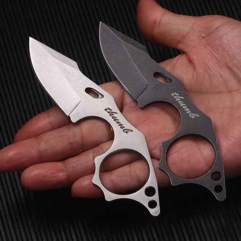 2024 New fashion Knife Pocket Straight Thumb Knife Necklace Survival Outdoor