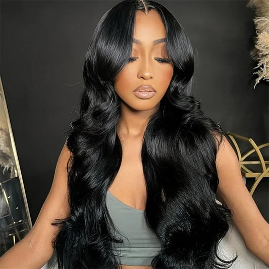 30 40 Inch Lace Front Wig 200 Density 13x6 HD Transparent Body Wave Lace Frontal Human Hair Wig PrePlucked Glueless For Women