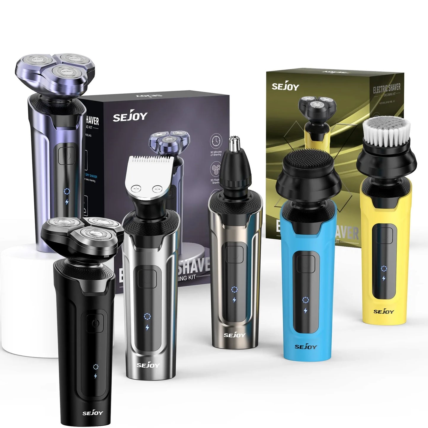SEJOY 3 In 1 Multifunction Mens Electric Shaver Powerful Beard Nose Hair Trimmer