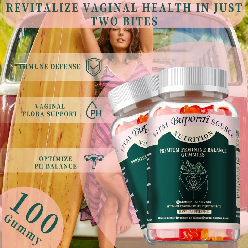 Premium Feminine Gummies - Regulate Physiological Balance, Promote Digestion, Enhance Immunity - 60pcs