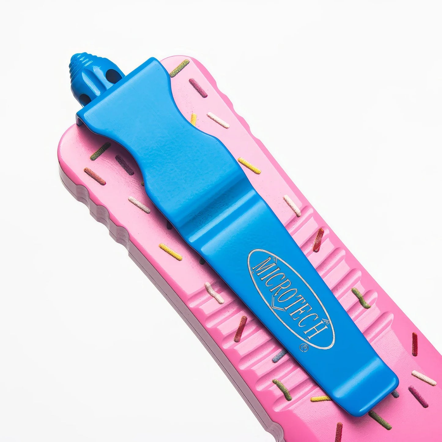 Microtech Dragon Dessert Donut  OTF Blue Blade D2 Outdoor