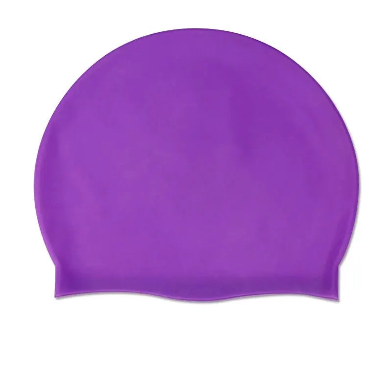 Silicone Waterproof Swim Hat for  Adult Kids Long Hair Pool Caps Diving Equipment Elastic Caps