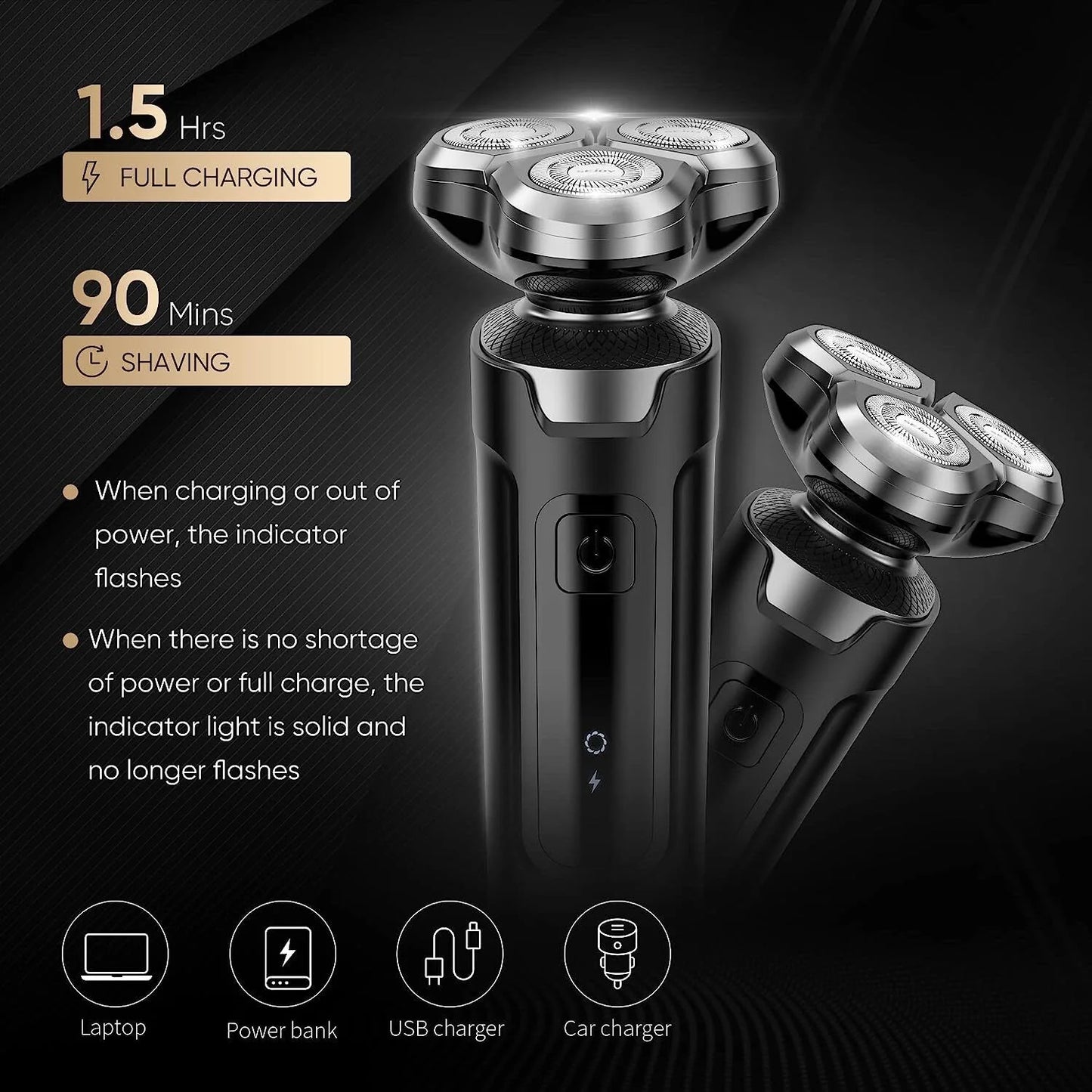SEJOY 3 In 1 Multifunction Mens Electric Shaver Powerful Beard Nose Hair Trimmer