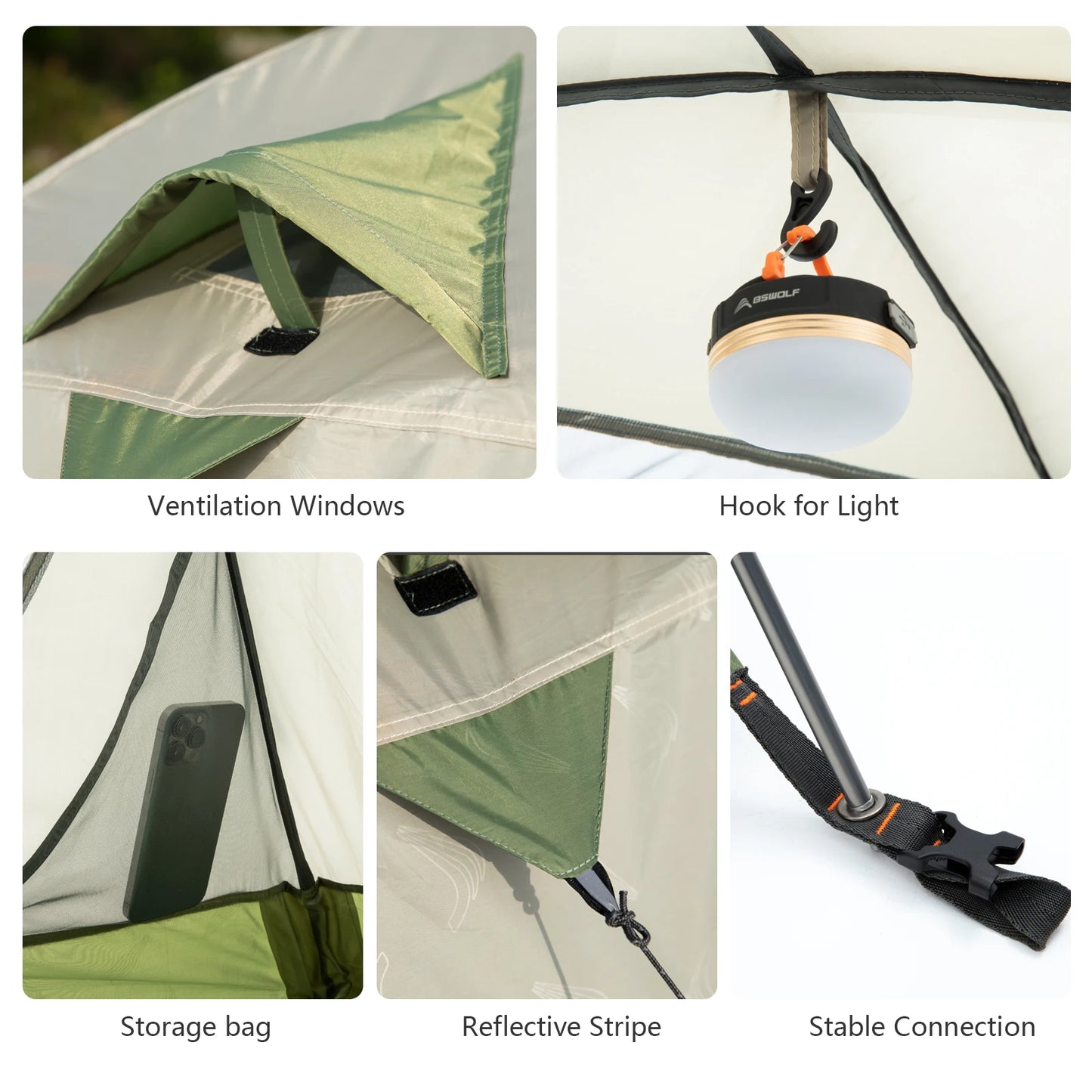 BISINNA Ultralight Outdoor Camping Tent 2 Person Double Layer Waterproof Portable