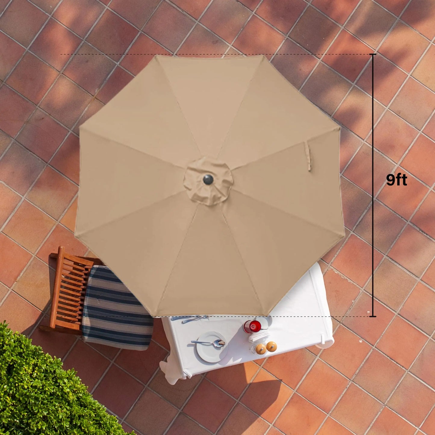 9' Outdoor Patio Umbrella, Market Table Umbrella