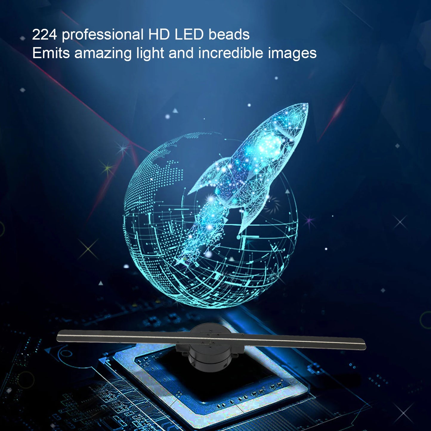 WiFi 3D Hologram Fan Multiple Control Methods 2000x224 3D Hologram Projector