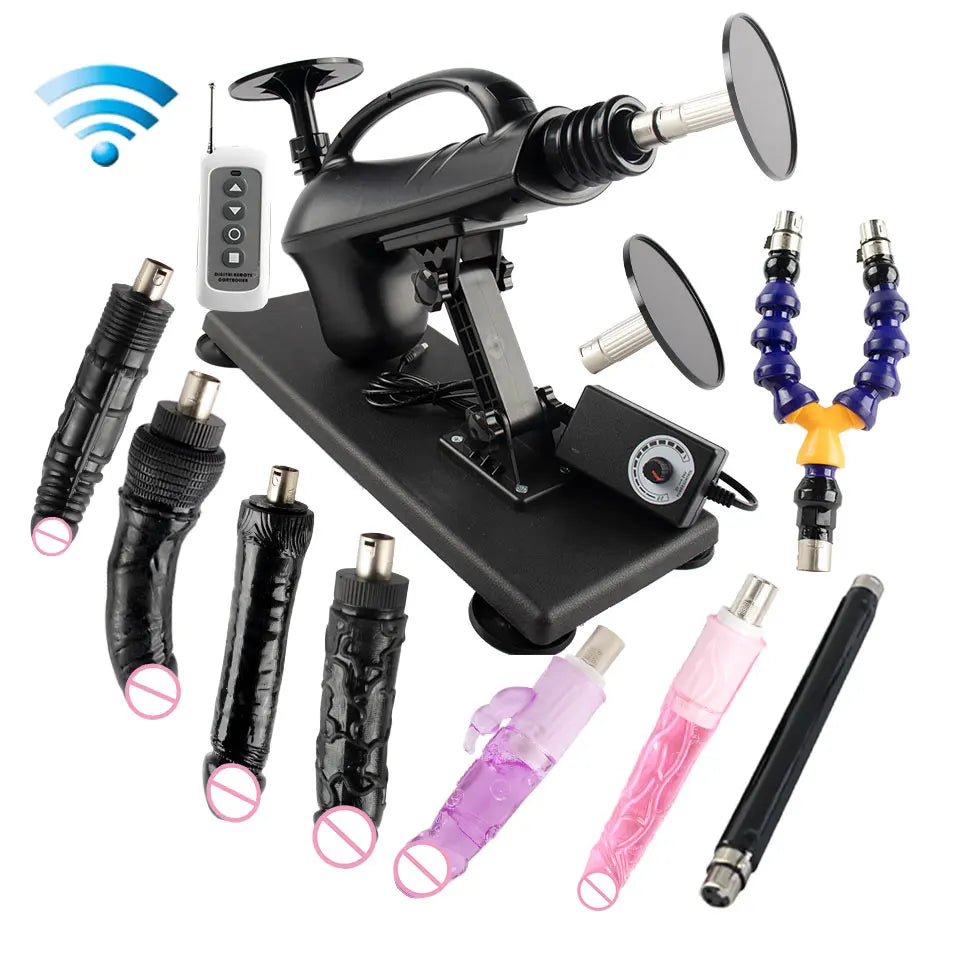 New Wireless Control Sex Machine for Woman Adjustable Masturbating Pumping SexTooys for Men Adult Toys Upgrade Vibrator Dildo