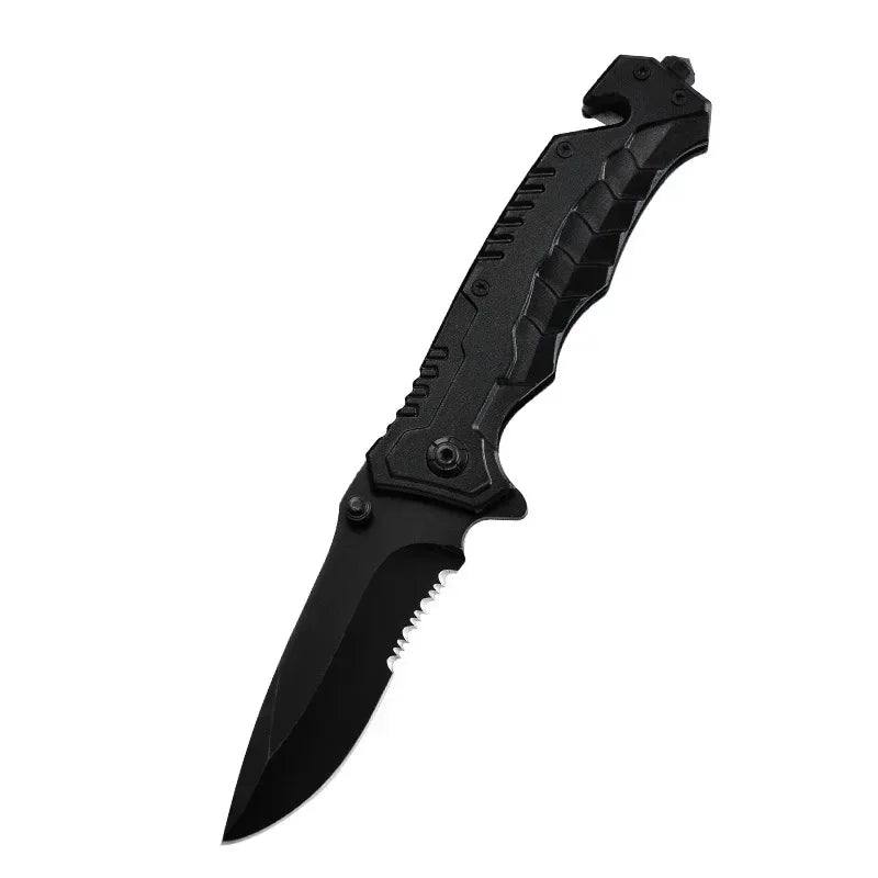 1pcs Portable Folding Knife Plastic Handle Stainless Steel Blade