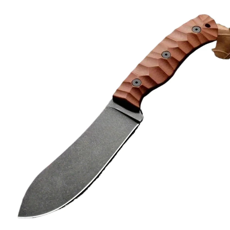 Straight Knife D2 Blade G10 Handle Outdoor Camping Durable Tactical Convenient Hunting Self Defense