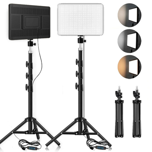 LED Video Conference Photography Lighting Selfie  Photo Studio Lamp With Tripod for Shoot Live Streaming
