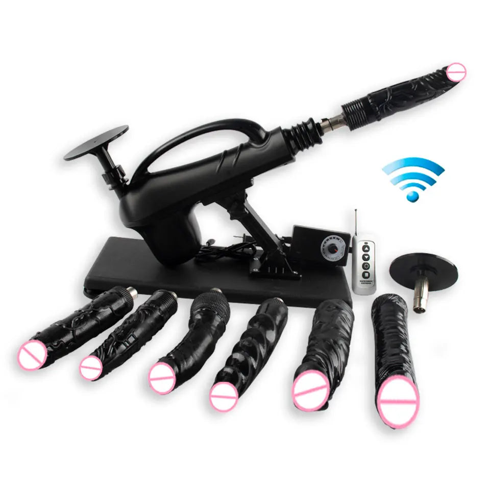 New Wireless Control Sex Machine for Woman Adjustable Masturbating Pumping SexTooys for Men Adult Toys Upgrade Vibrator Dildo