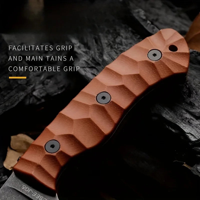 Straight Knife D2 Blade G10 Handle Outdoor Camping Durable Tactical Convenient Hunting Self Defense