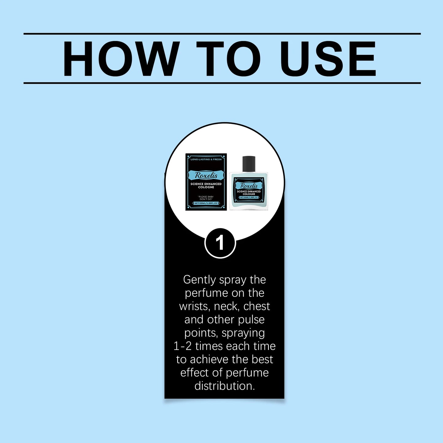 Roxelis 50ml Pheromone Cologne Perfume Mist Men Long Lasting Gentleman Charming Scent Refreshing